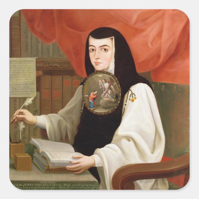 Sister Juana Ines de la Cruz Square Sticker (Front)