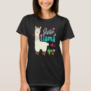 Sister Llama Mother's Day Women Birthday T-Shirt