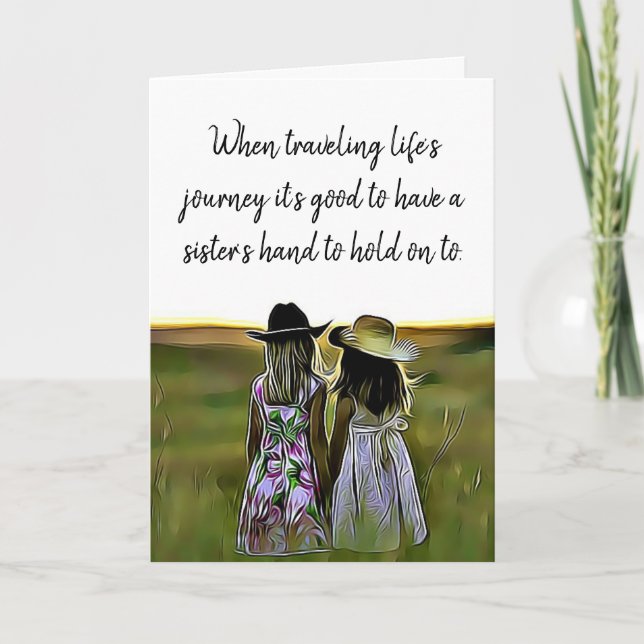 Sister Love Support and Encouragement Card (Front)