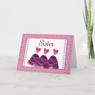 SISTER Maid of Honour Invitation - MAGENTA Gowns