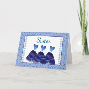 SISTER Maid of Honour Invitation - PERIWINKLE Gown