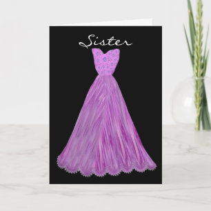 SISTER - Maid of Honour PURPLE WATERFALL Dress Invitation