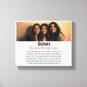 Sister Memorial Definition Custom Acrylic Keepsake Canvas Print