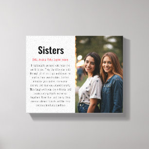 Sister Memorial Definition Custom Acrylic Keepsake Canvas Print