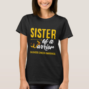 Sister Of A Warrior Brother Childhood Cancer Aware T-Shirt