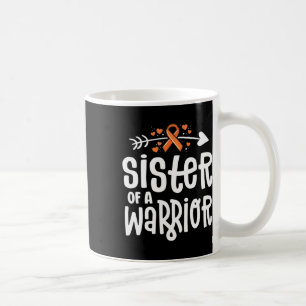 Sister Of A Warrior Orange Family Leukaemia Cancer Coffee Mug
