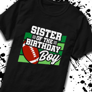 Sister of Birthday Boy Boys Football Birthday T-Shirt