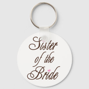 Sister of Bride Classy Browns Keychain