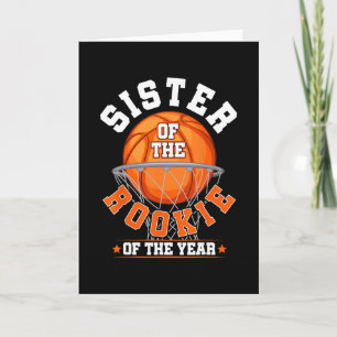 Sister Of Rookie 1st Birthday Sketll Family Matchi Card