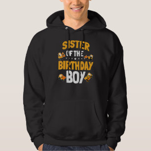 Sister Of The Birthday Boy Construction Worker Bda Hoodie