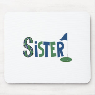 Sister Of The Birthday Boy Hole In One Golf Sport Mouse Pad
