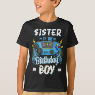 Sister of the Birthday Boy Matching family Video G T-Shirt