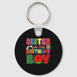Sister Of The Birthday Boy Melon Family Matching F Keychain