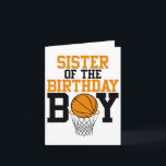 Sister Of The Birthday Boy Sketll Family Birthday  Card<br><div class="desc">Sister Of The Birthday Boy Sketll Family Birthday</div>