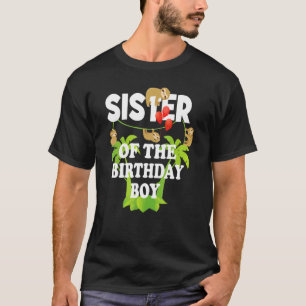 Sister Of The Birthday Boy Sloth Kid B Day Party T-Shirt