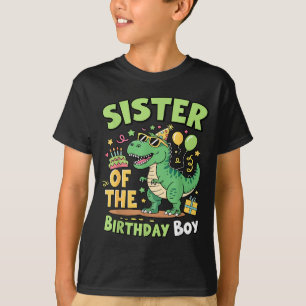 Sister Of The Birthday Boy T Rex Dinosaur Family P T-Shirt