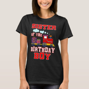 Sister Of The Birthday Boy Train Steam Locomotive T-Shirt