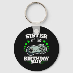 Sister Of The Birthday Boy Video Game Girls Gamer Keychain