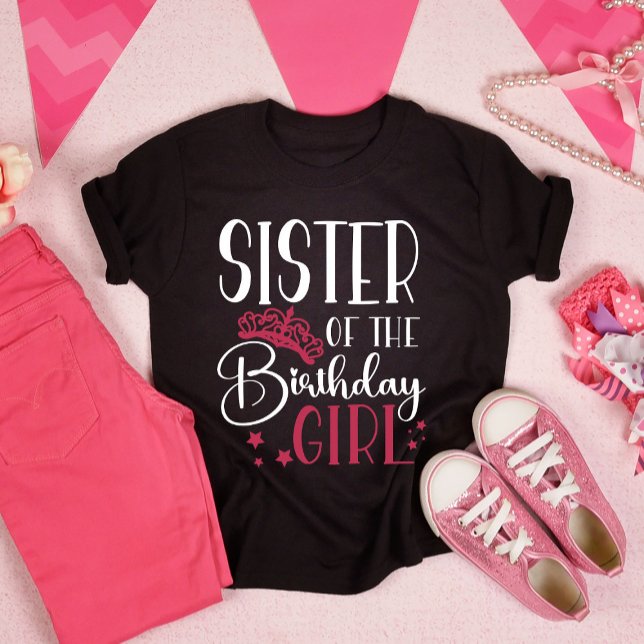 Sister of the Birthday Girl Custom Squad Matching T-Shirt (Creator Uploaded)