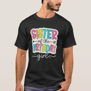 Sister Of The Birthday Girl Family Dalmatian Dots  T-Shirt