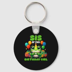 Sister Of The Birthday Girl Frog Family Party Love Keychain
