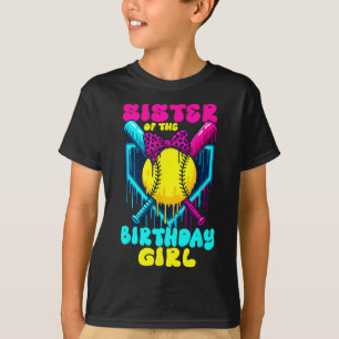 Sister Of The Birthday Girl Softll Ice Cream Drip  T-Shirt