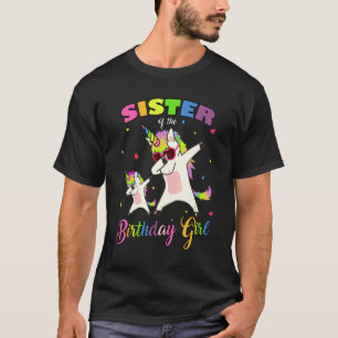 Sister of the Birthday Girl Unicorn Birthday Princ T-Shirt