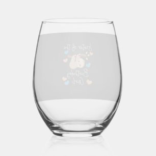 Sister of the Birthday Girls Sloth B-Day Party T-S Stemless Wine Glass