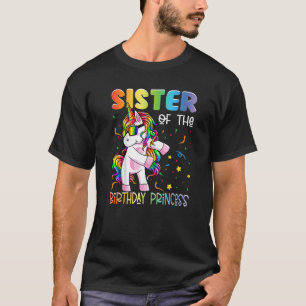 Sister of the Birthday Princess Girl  Flossing Uni T-Shirt