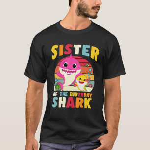 Sister Of The Birthday Shark Mom Matching Family T-Shirt