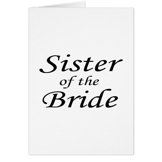 sister Of The Bride (Front)