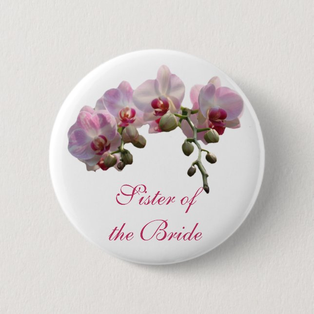 sister of the bride/groom 2 inch round button (Front)