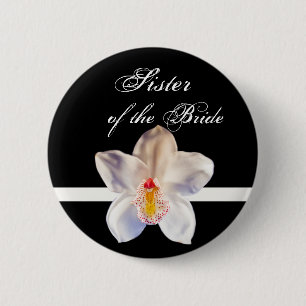 Sister Of The Bride  Wedding ID Badge 2 Inch Round Button