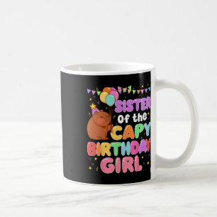 Sister Of The Capy Birthday Girl Capybara Family P Coffee Mug