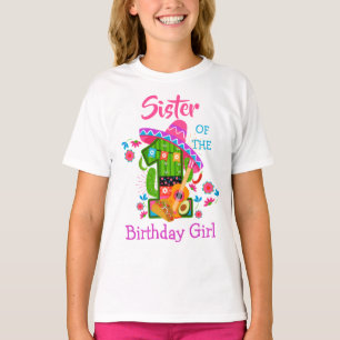 Sister of the first birthday fiesta   Mexico Party T-Shirt