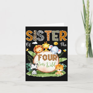 Sister Of The Four Ever Wild Jungle Safari 4th Bir Card