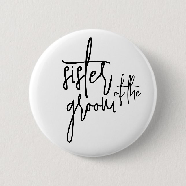 Sister of the groom Button (Front)