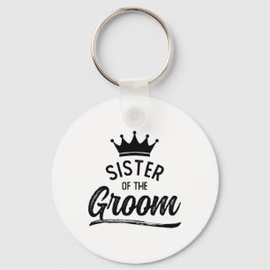 Sister Of The Groom Matching Wedding Party Keychain