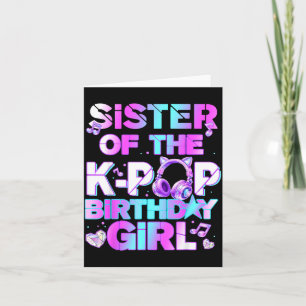Sister of the k-pop birthday girls korean music card
