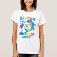 Sister of the Shark Birthday Sis Matching Family