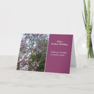 Sister, On Your Birthday... Card
