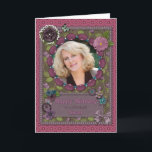 Sister, Photo card for a birthday<br><div class="desc">Say Happy Birthday with a delightful scrap-booking crafts effect card. Add a picture of the birthday girl to personalize this wonderful card. With lots of flowers,  butterflies,  and bows,  this card is sure to delight. Copyright Norma Cornes. Please note this is a printed card.</div>