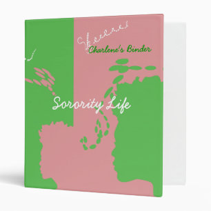 Sister Pink and Green Binder