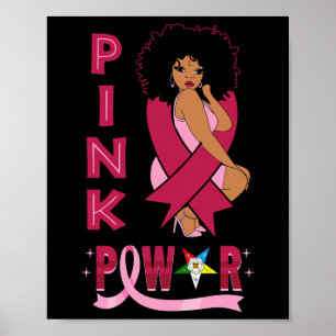 Sister Pink Power Eastern Star Breast Cancer Aware Poster