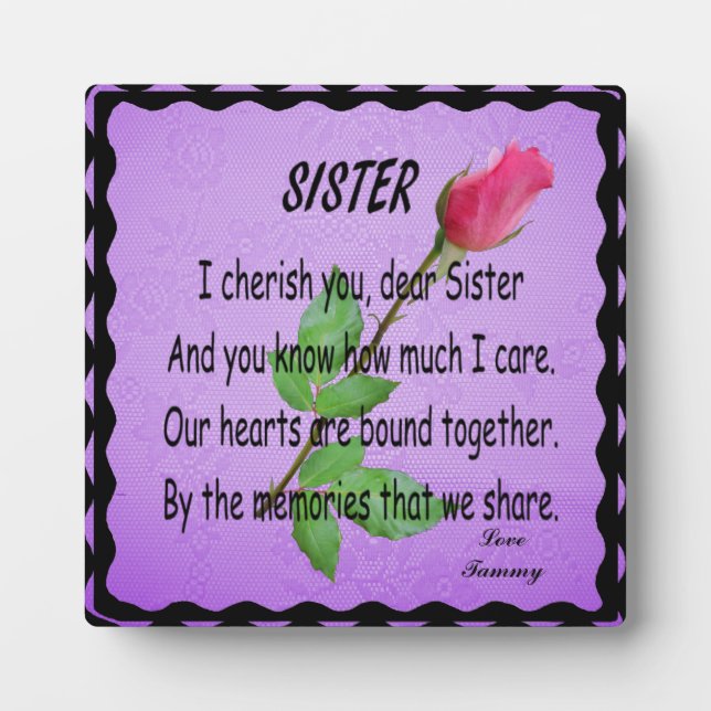 SISTER-PLAQUE PLAQUE (Front)