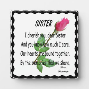 SISTER-PLAQUE PLAQUE