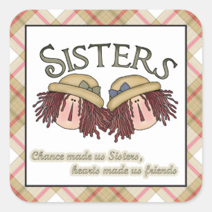 Sister poem fun family sticker