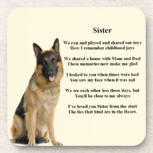 Sister Poem - German Shepherd Dog Coaster