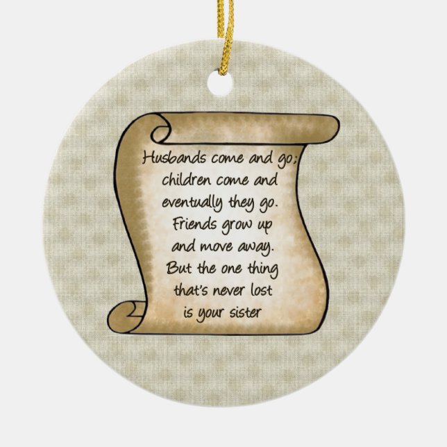 Sister Poem ornament (Front)