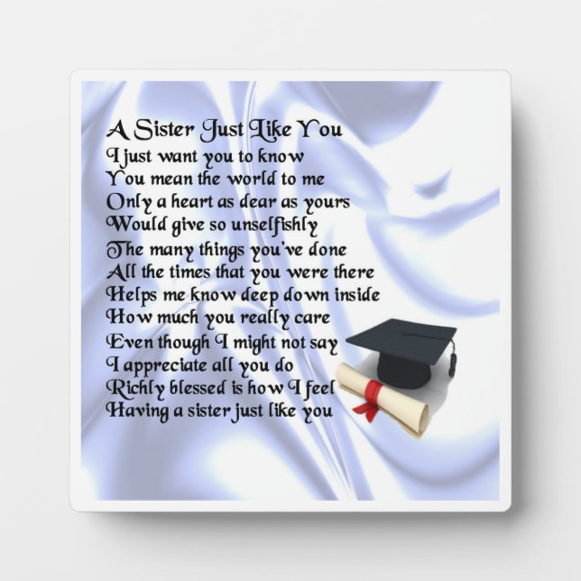Sister Poem Plaque (Devant)